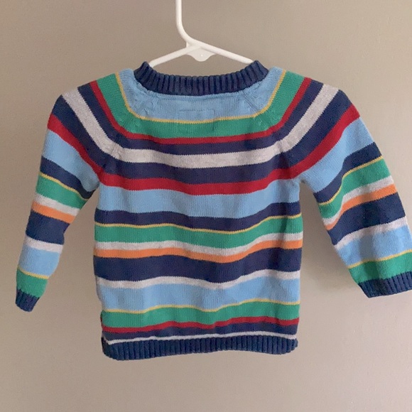 H&M colorful stripe sweater size 6-9 months - Picture 3 of 3